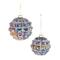 Blue and Gray Iridescent Textured Glass Ornament Set